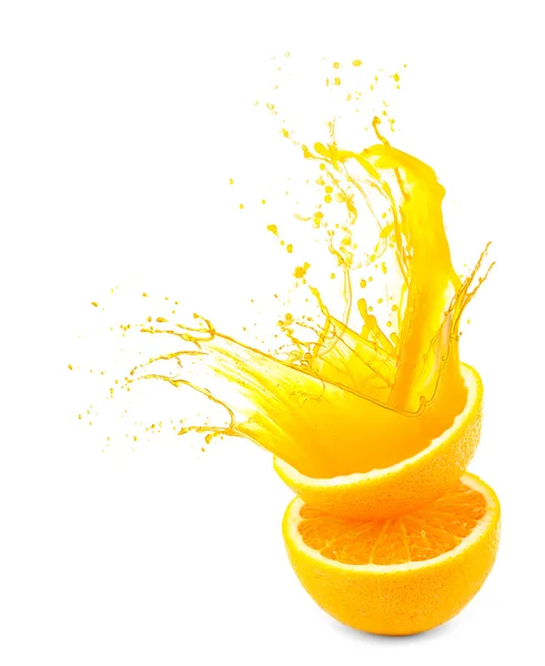 Jus d'orange spatten — Stockfoto