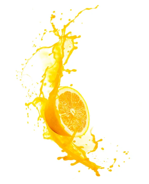 オレンジ ジュース飛散分離 — ストック写真