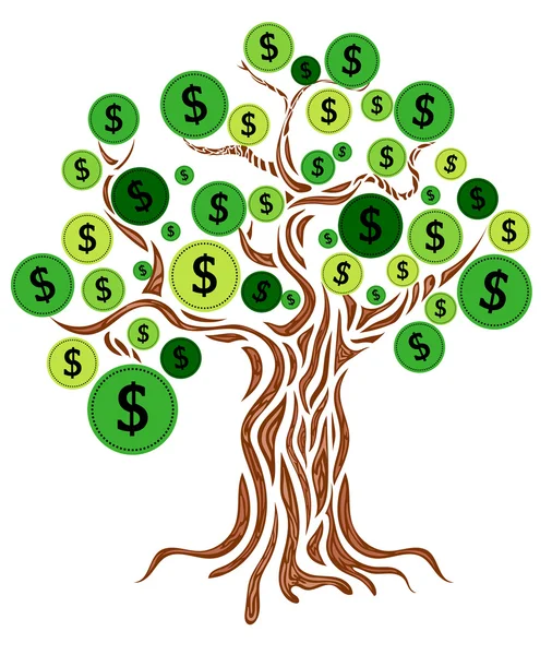 Conceito de dinheiro com árvore — Fotografia de Stock