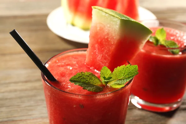 Glasses of watermelon juice — Stock Photo, Image