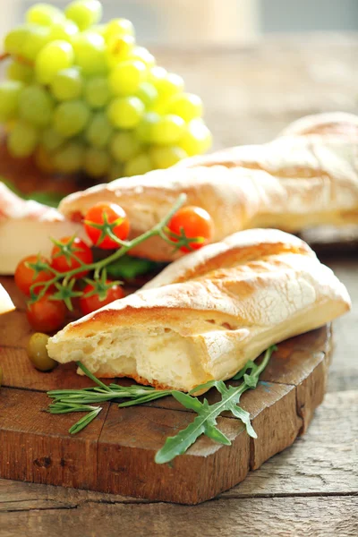 Still life with various types of Italian food and wine — Stock Photo, Image