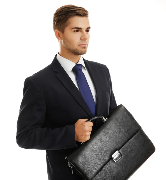 Elegante hombre de negocios con maletín —  Fotos de Stock