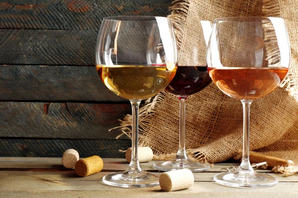 Composição de copos de vinho — Fotografia de Stock