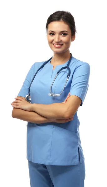 Smiling medical doctor isolated — Stock Photo, Image