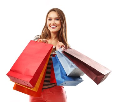 paketleri alışveriş ile kadın
