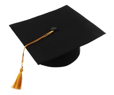 Siyah öğrenci şapka