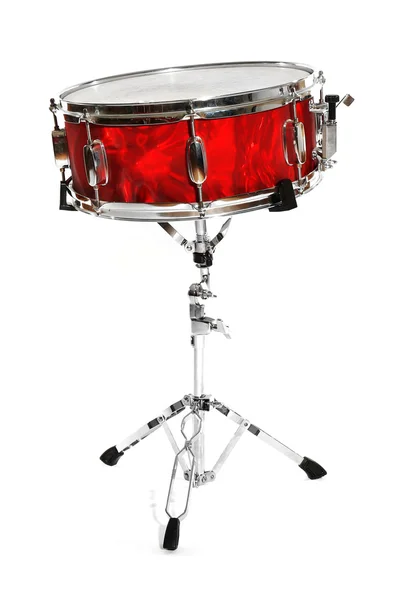Κόκκινο drum, απομονωθεί σε λευκό φόντο — Φωτογραφία Αρχείου