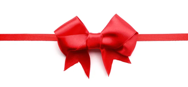 Shiny red ribbon — Stock Photo, Image