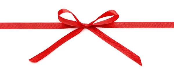 Shiny red ribbon — Stock Photo, Image