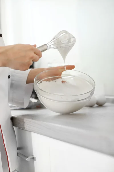 Cooking buttery cream — Stock Photo, Image