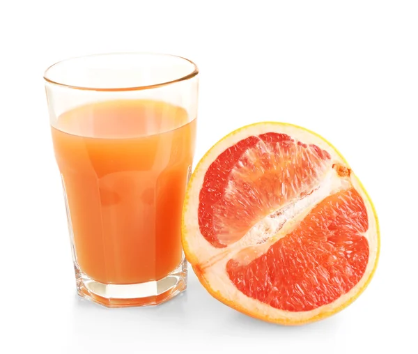 SAP van citrusvruchten en vers fruit geïsoleerd op wit — Stockfoto