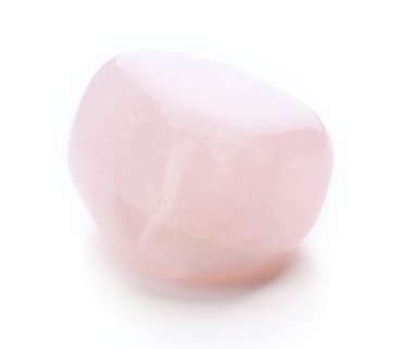Pembe Kuvars beyaz arka plan üzerinde izole