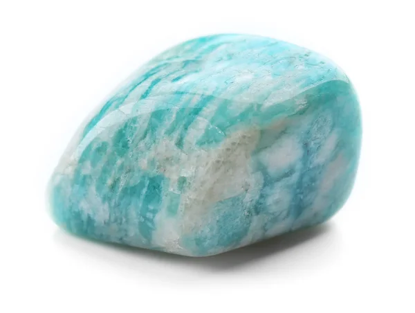 흰색 배경에 고립 amazonite — 스톡 사진