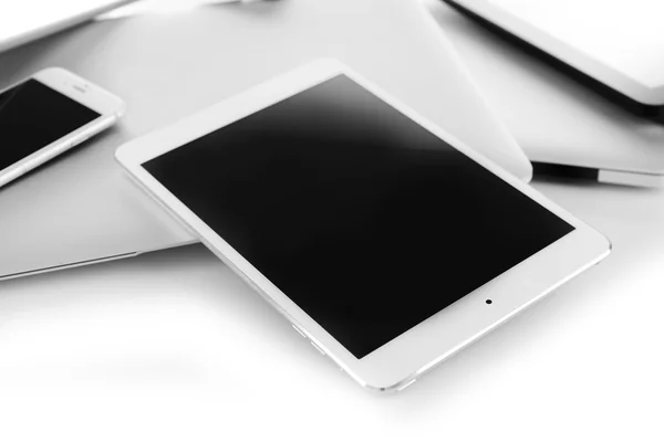 Gadgets on grey background — Stock Photo, Image