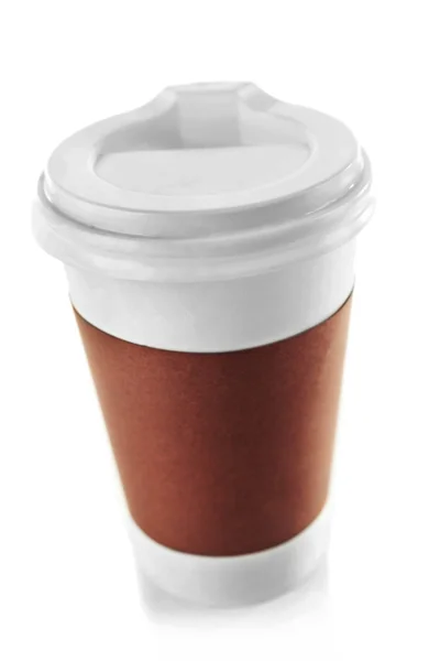 흰색 절연 커피의 종이 컵 — 스톡 사진