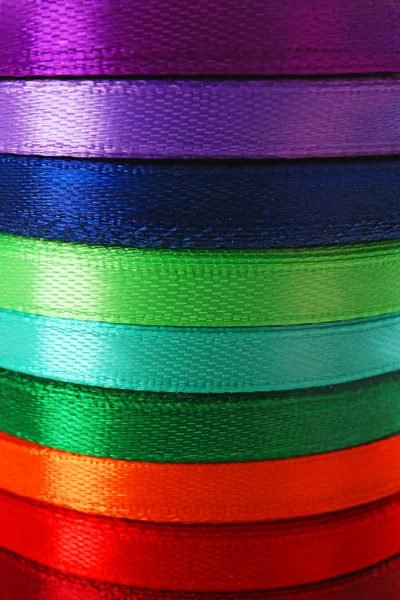Pilha de fitas coloridas, close-up — Fotografia de Stock