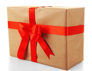 beyaz izole fiyonklu güzel hediye