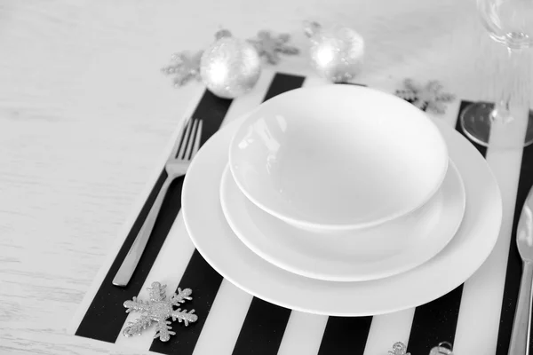 Christmas table setting — Stock Photo, Image