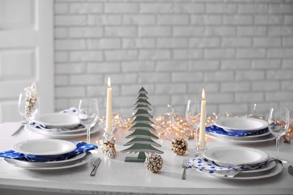 Hermosa mesa de Navidad — Foto de Stock