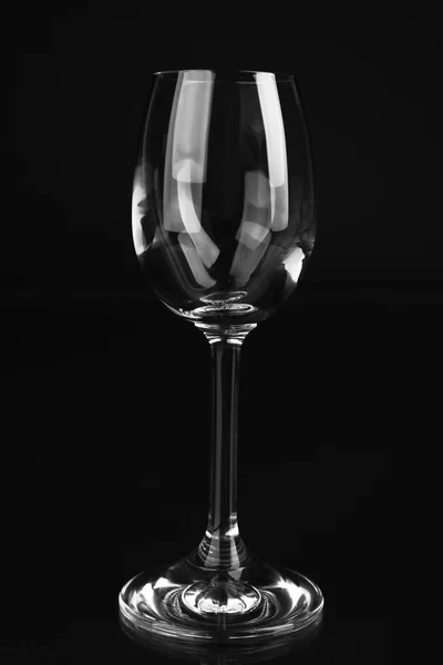 Empty glass on black background — Stock Photo, Image