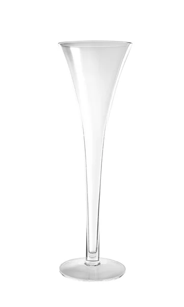 白色背景的空香槟酒杯 — 图库照片