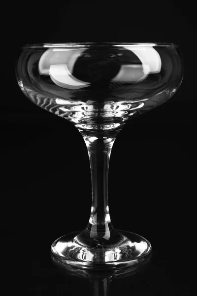 Empty glass on black background — Stock Photo, Image