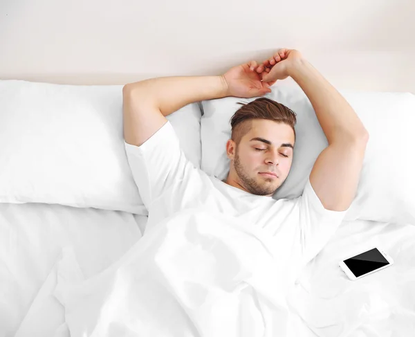 Young man snoozing — Stock Photo, Image