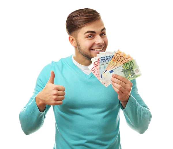 Pénzt tartó férfi — Stock Fotó