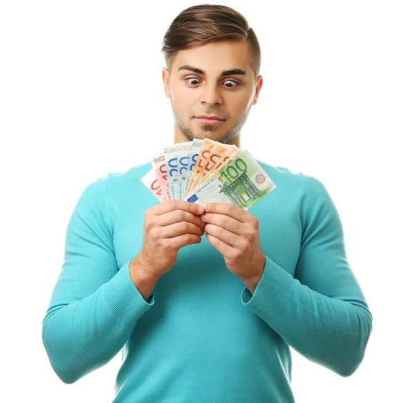 Man Holding Dinheiro — Fotografia de Stock