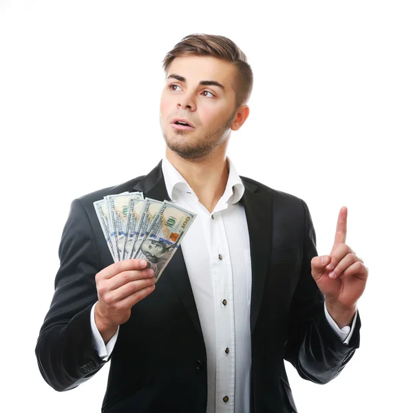 Man met geld — Stockfoto