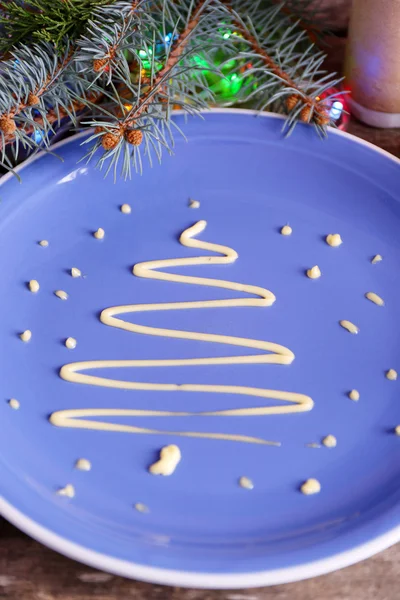 Sapin de Noël à base de mayonnaise — Photo