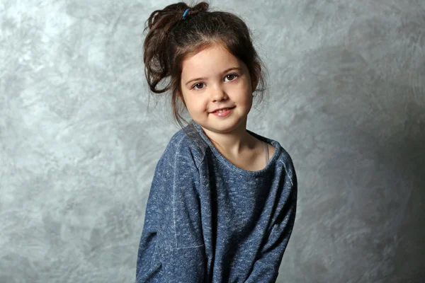 Portrait of little fashion kid girl — Stock Photo, Image