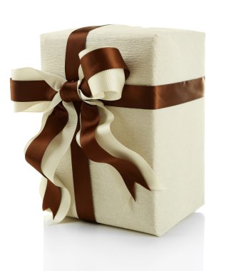 beyaz izole fiyonklu güzel hediye