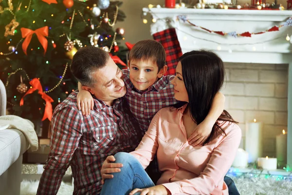 Natale ritratto di famiglia — Foto Stock