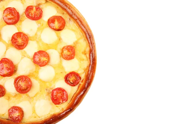 Pizza Margherita, isolated on white — Stock Photo, Image