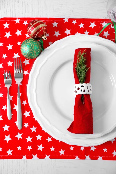 Christmas table setting — Stock Photo, Image