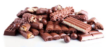 çikolata, karışımı beyaz izole