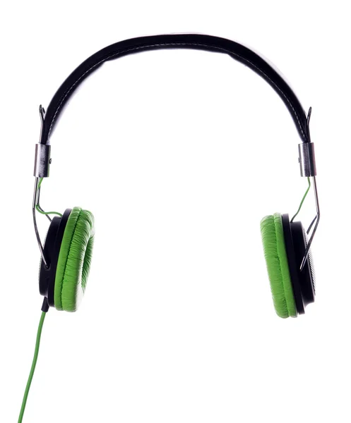 Groen-zwart hoofdtelefoon — Stockfoto