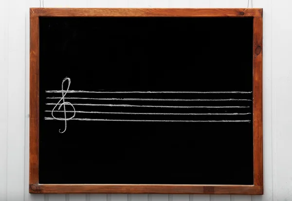 音符と黒板 — ストック写真