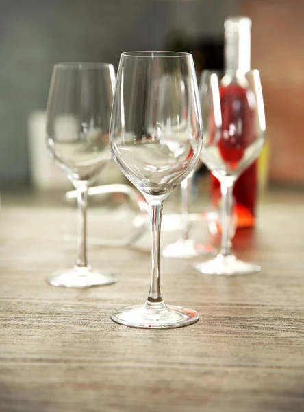 Boş şarap bardakları — Stok fotoğraf