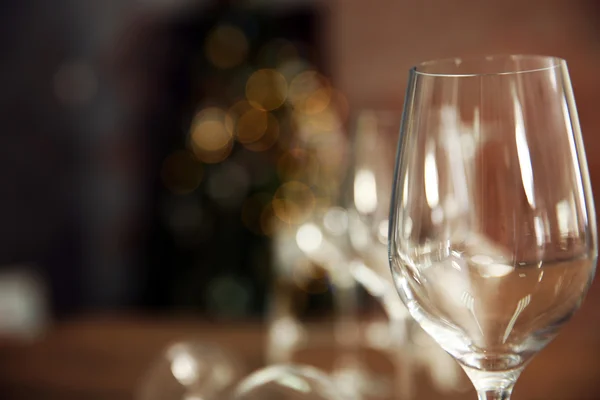 Empty wine glasses — Stock Photo, Image