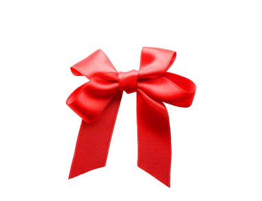 beyaz izole kırmızı yay