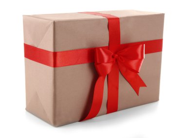 beyaz izole fiyonklu güzel hediye