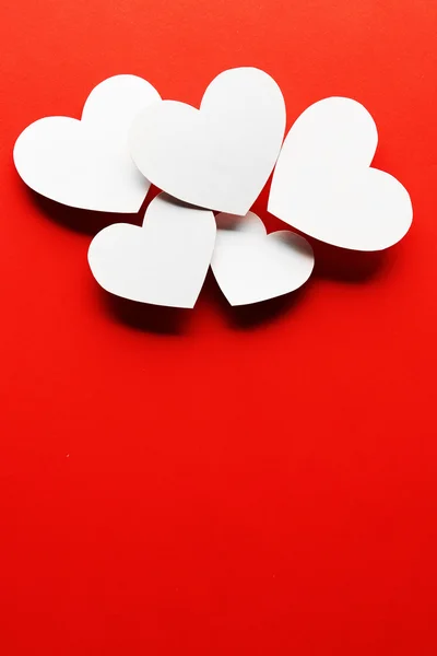 Dokument white paper hearts — Stock fotografie