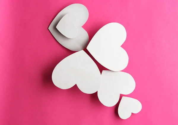 White paper hearts — Stock Photo, Image