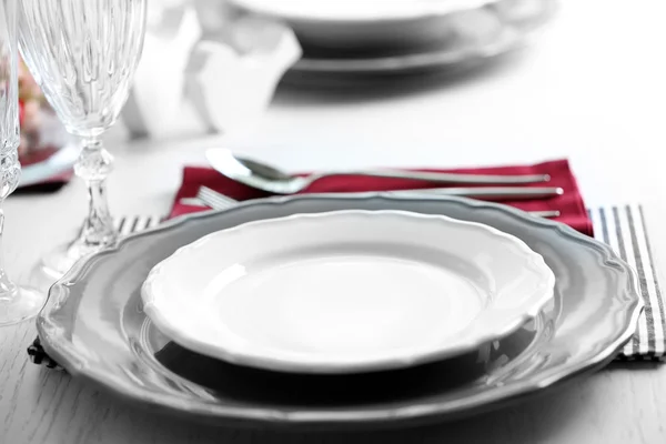 Table set at restaurant — Stock Photo, Image