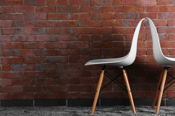 Fehér modern székek — Stock Fotó