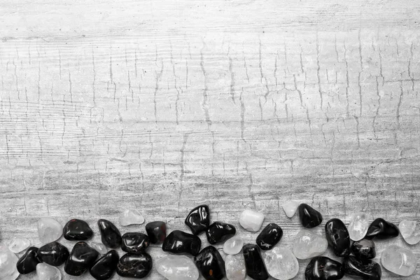 Каркас чорної онікс і гірські кристали — стокове фото