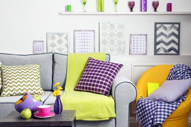 Modern oturma odası.