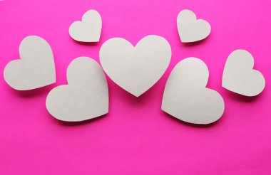 beyaz kağıt Kalpler 